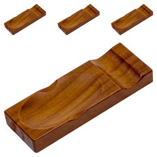 漆塗棗木方形筷匙架 SH 筷匙架5, 4個, 棕色