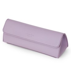 FunnYmade 皮革三角筆袋 鉛筆盒, 1個, 牛奶紫羅蘭