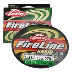 Berkley 貝克力 Fireline 編織釣魚線 5號, 軍綠色, 1個
