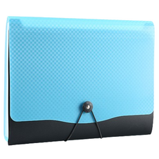 Rota 2in1 13格風琴式附蓋文件板夾, 1個, 藍色