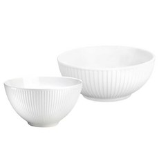 필리빗 플리세 식기 세트 2p, 화이트, 1세트, 밥그릇 + 국그릇