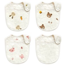 ikii 孩童棉質圍兜 4件組