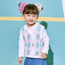 GUESS KIDS 女童菱格紋熊背心