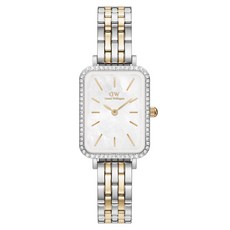 Daniel Wellington 女士 QUADRO LUMINE BEZEL 5 LINK TWO TONE 雙色時尚手錶 20 x 26 mm