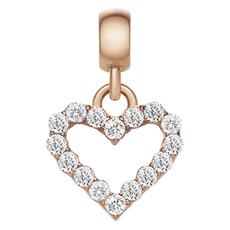 다니엘웰링턴 여성용 HEART CHARM 큐빅 하트 펜던트