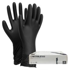 지클럽 다용도 니트릴 위생 장갑 100p, 블랙, 중(M), 1개