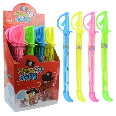 海盜劍王三角泡泡水 4種*5入組, 1組, 藍色、黃色、粉紅色、綠色