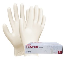 G CLUB 乳膠手套 100入, 白色, 小(S), 1個