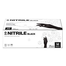 G CLUB 丁腈手套 100入, 黑色, 中(M), 1個