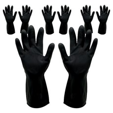 D-CHRONIC 自助洗車橡膠手套 雙手套組 黑色, 4套