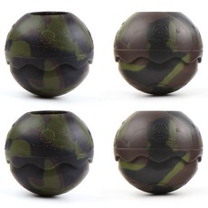 브리즈문 2세대 실리콘 의자 발커버 볼핏, 블랙 멀티캠, 4개