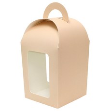 HANZPICK 氣球手把透明窗可愛餅乾盒, 蜜桃色, 10個