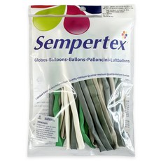 셈퍼텍스 요술풍선 260S, 랜덤발송(화이트, 파스텔더스크 로럴그린, 그린, 화이트샌드, 유칼립투스), 50개