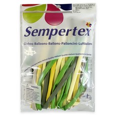 Sempertex 魔術氣球 260S, 隨機出貨(粉彩暮光奶油色, 粉彩柔和黃色, 黃色, 萊姆綠, 尤加利色), 50個
