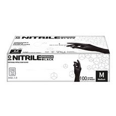 지클럽 프리미엄 고중량 니트릴 장갑 100p, 블랙, 중(M), 1개