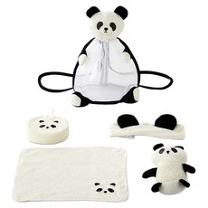 Modern House 微笑熊貓沐浴包5件組, 混合色, 1套