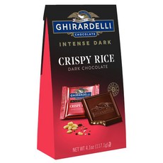 GHIRARDELLI 鷹牌 濃鬱黑巧克力酥米巧克力方塊, 117.1g, 1個