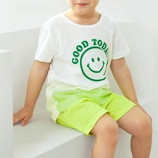 unifriend 童款Good Today笑臉印花5分袖家居套裝