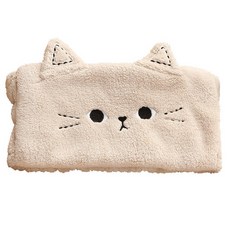 Mkzone寬貓咪洗臉髮帶, 淺褐色, 1個