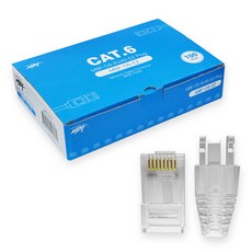 MYBESTFRIEND CAT 6 RJ45 Easy Plug 穿透式連接器 MBF-C6-EZ, 22mm, 透明, 1個