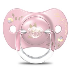 suavinex 蘇維妮 黃金優質一字型奶嘴, 第2階段(6個月以上), 金粉色, 1個