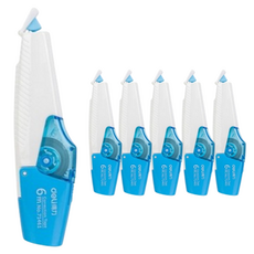 델리 수정테이프 K71461, 블루, 6개