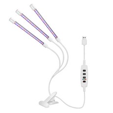 Luaz LED 植物生長燈 照明 白色燈體 3色 18W 3頭, 1個