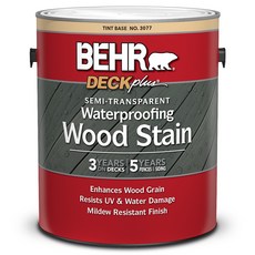 베어페인트 원목 데크가구 우드스테인 반투명, 다크 브라운, 3.55L, 1개