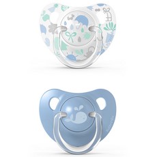 suavinex 蘇維妮 嬰幼兒 Memories 系列人體工學矽膠安撫奶嘴 2入組, 3階段(12個月以上), 深藍色, 1套