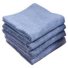 Modern House Forest 高磅數洗臉毛巾, 藍色, 4個