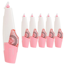 델리 수정테이프 K71461, 핑크, 6개
