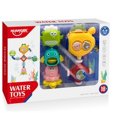 HUANGER 晴空太陽星 管道水車洗澡玩具 heanhe8070, 混色