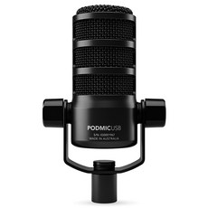 RØDE 廣播用動圈麥克風, PODMIC USB, 黑色