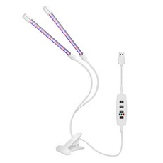 Luaz LED植物生長燈 照明 白色機身 3色 2頭 18W, 1個