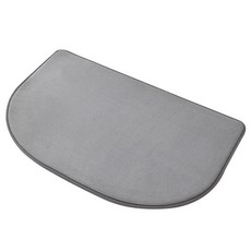 로커스 빨아쓰는 푹신 메모리폼 발매트 반원, 그레이, 1개