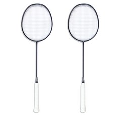 SmaxKorea 超輕量碳纖維羽毛球拍 2入組 黑色, 單一商品, 1套