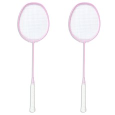 SmaxKorea 超輕量碳纖維羽毛球拍 N粉色 2支組, 單一商品, 1套