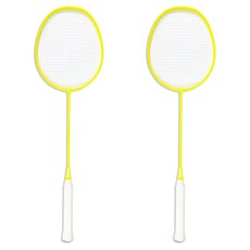 SmaxKorea 碳纖維羽球拍 2入組 黃色, 單一商品, 1套
