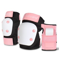 Viva 兒童基本款護具3件組, 粉紅色, 1套