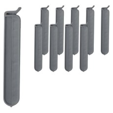 長條封口夾 大, 10個, 灰色