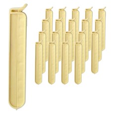 長條封口夾 大型, 20個, 奶油色