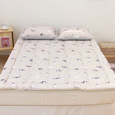 CHOUETTROOM 可整件水洗床褥床墊, 各式貓咪 米色