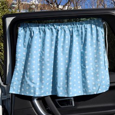 Changane 印花汽車遮陽簾, 1個, PR04 水藍
