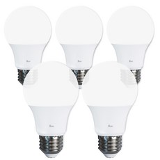 건식 ECO LED 벌브 전구 8W, 주광색, 5개