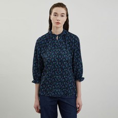 올리비아로렌 프릴넥 플로럴 블라우스 VOCNL4M3241