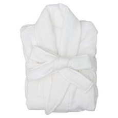 COTTON CLOUD 40支純棉飯店浴袍, 1個, 白色