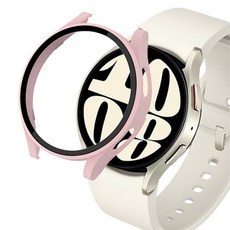 아이엠판다 갤럭시워치 액정보호 하드 풀커버 케이스 44mm, 로즈핑크