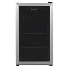 캐리어 미니 쇼케이스 냉장고 126L 방문설치, 검정 + 실버몰딩 글라스, CVDR120SPM1