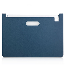 deLi 得力 A4橫式風琴文件夾, 1個, 海軍藍