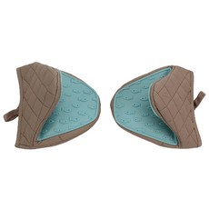 Kitchen9 布藝矽膠耐熱握把 2入, 1個, 薄荷